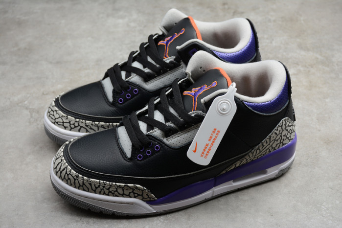 Jordan 3 Retro Black Court Purple CT8532-050