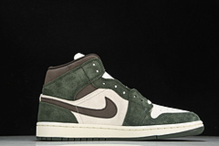 Air Jordan 1 Mid Green Moss Grey 554766-002