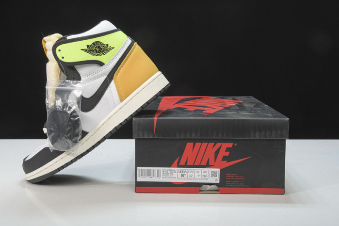 Jordan 1 Retro High White Black Volt University Gold 555088-118