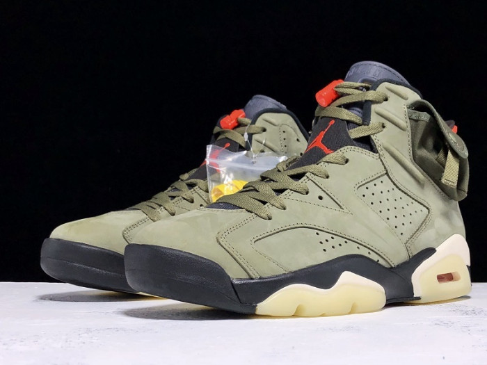 TRAVIS SCOTT AIR JORDAN 6 MEDIUM OLIVE CACTUS JACK CN1084-200