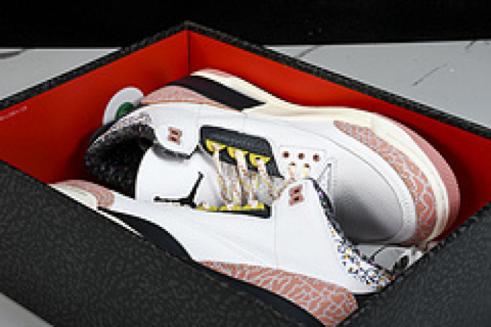 AIR JORDAN 3 RETRO "Red Stardust" 441140-100