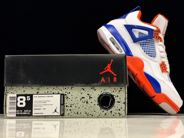 AIR JORDAN 4 WHITE/BRIGHT CRIMSON-ROYAL BLUE 308497-171