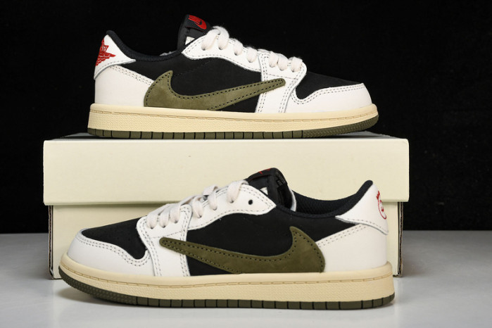 KIDS TRAVIS SCOTT X JORDAN AJ 1 LOW OG“OLIVE”PS DZ5909-106