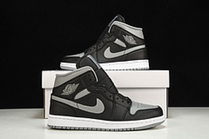 Air Jordan 1 Mid WMNS "Black/Grey" BQ6472-007