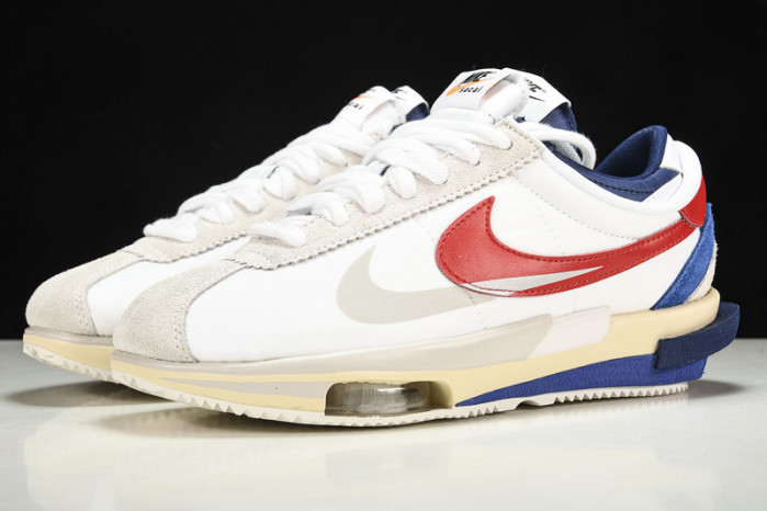sacai x Nike Cortez 2022 White Red Blue DQ0581-100