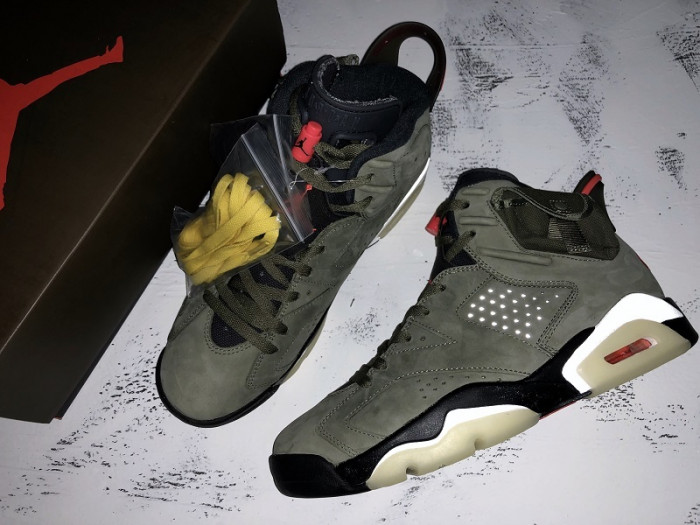 TRAVIS SCOTT AIR JORDAN 6 MEDIUM OLIVE CACTUS JACK CN1084-200