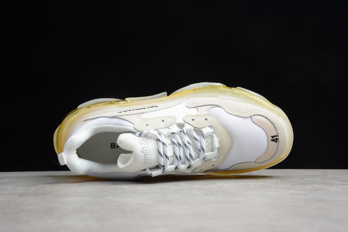 BLEN Triple S Neon white and yellow Clear Sole 541624 W09OL 3803