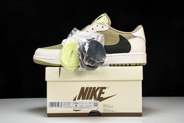 Travis Scott Air Jordan 1 Low Golf Olive FZ3124-200