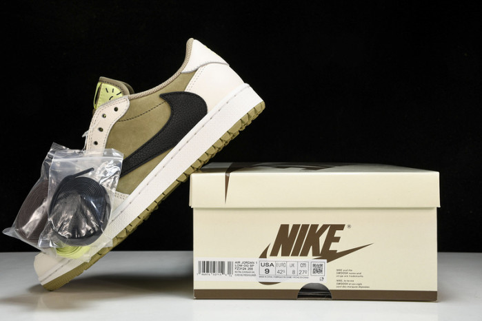 Travis Scott Air Jordan 1 Low Golf Olive FZ3124-200