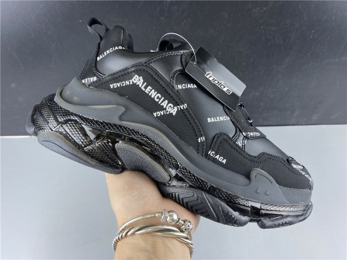 BLEN Triple S black balenciaga with balen letter 541624 W09OL