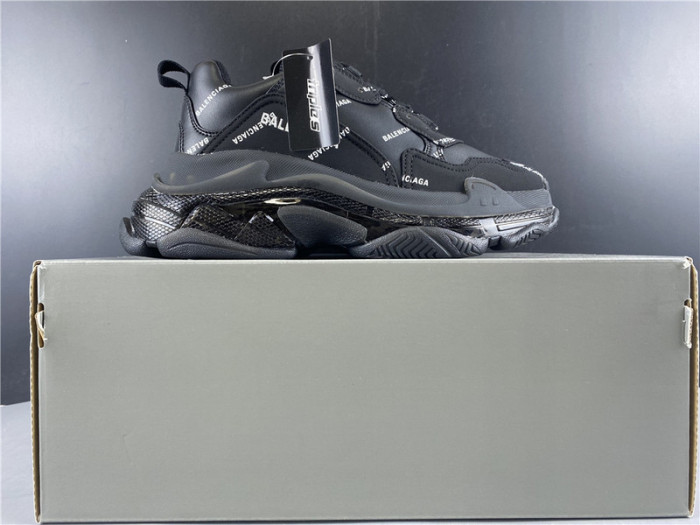 BLEN Triple S black balenciaga with balen letter 541624 W09OL