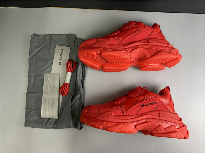 BLEN Triple S red balenciaga letter 541624 W09OL 380