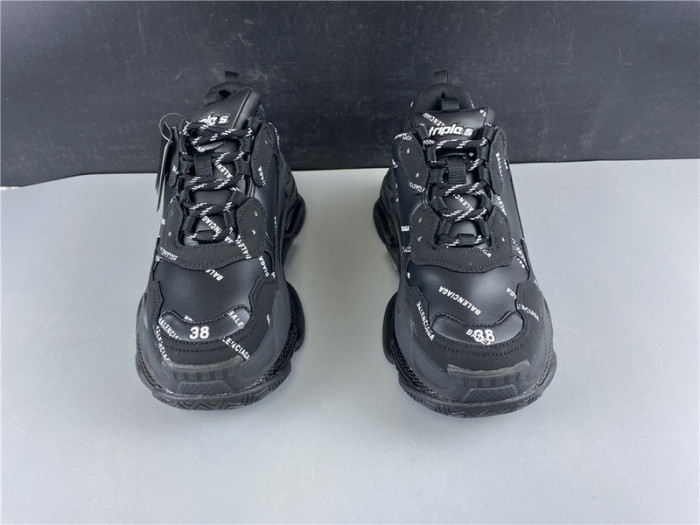 BLEN Triple S black balenciaga with balen letter 541624 W09OL