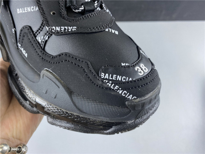 BLEN Triple S black balenciaga with balen letter 541624 W09OL