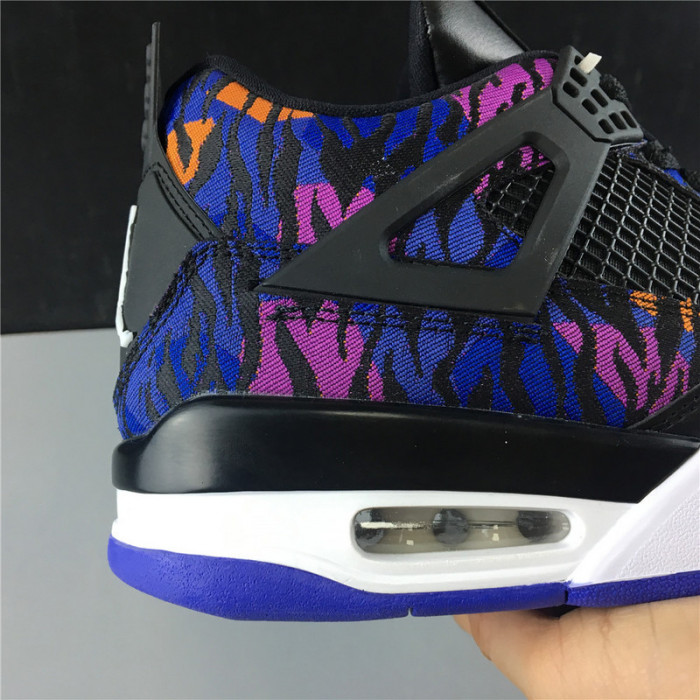 AIR JORDAN 4 BLACK WHITE RUSH VIOLET RACER BLUE BQ9043-005