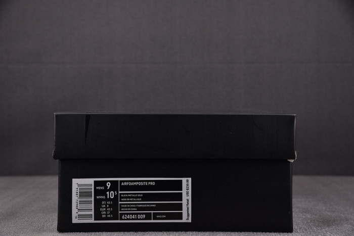 Nike Air Foamposite Pro Black Metallic Gold 624041-009