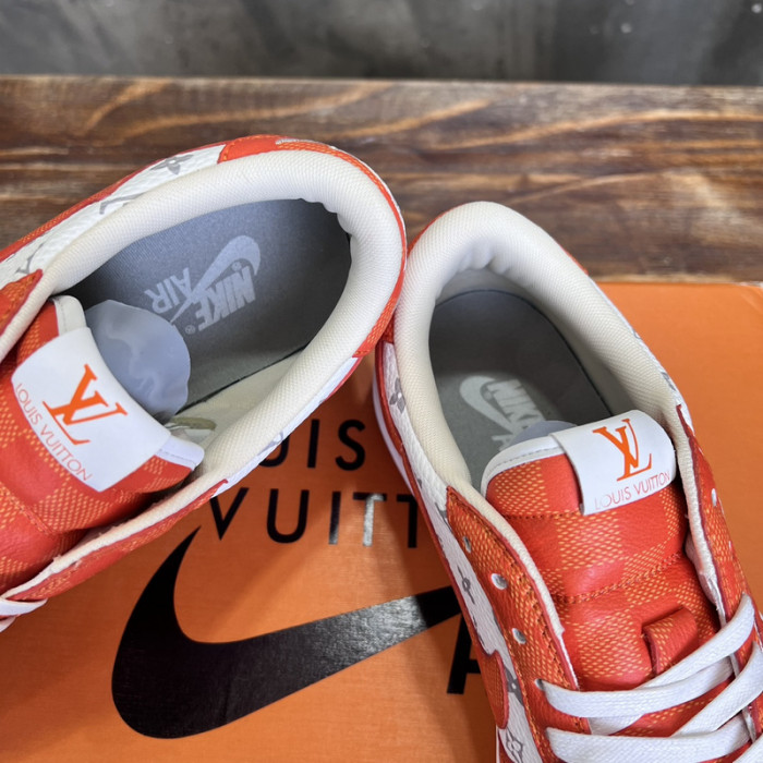 L.V # & AJ1 joint model inverted hook sneakers