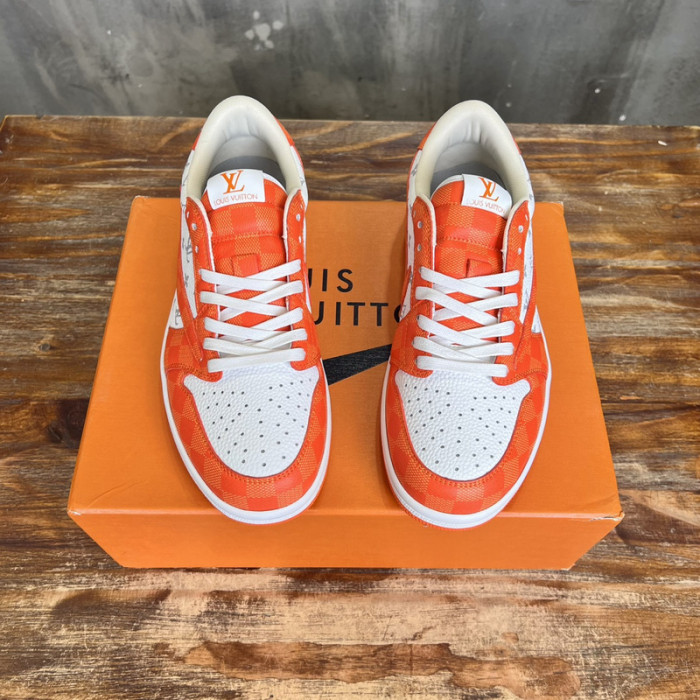 L.V # & AJ1 joint model inverted hook sneakers