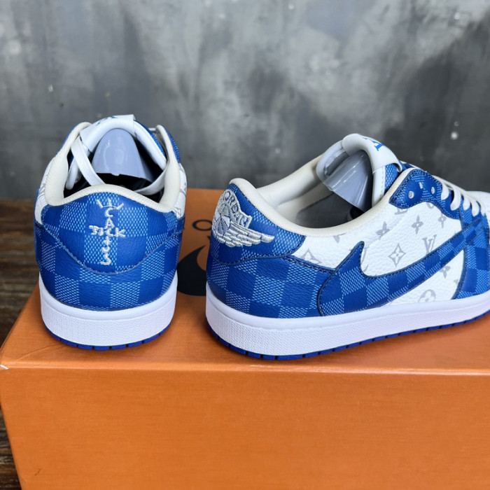 L.V # & AJ1 joint model inverted hook sneakers