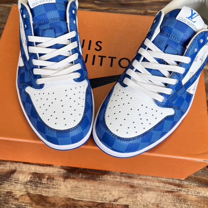 L.V # & AJ1 joint model inverted hook sneakers